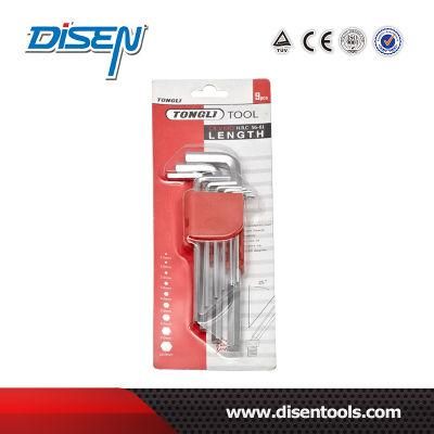 9 PCS Medium Length Flat Point Allen Key Set