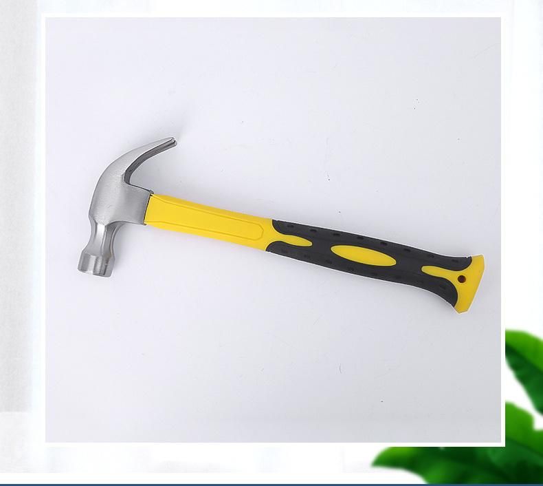 Plastic Handle Claw Hammer Woodworking Tool Nail Hammer 45# Steel Claw Hammer