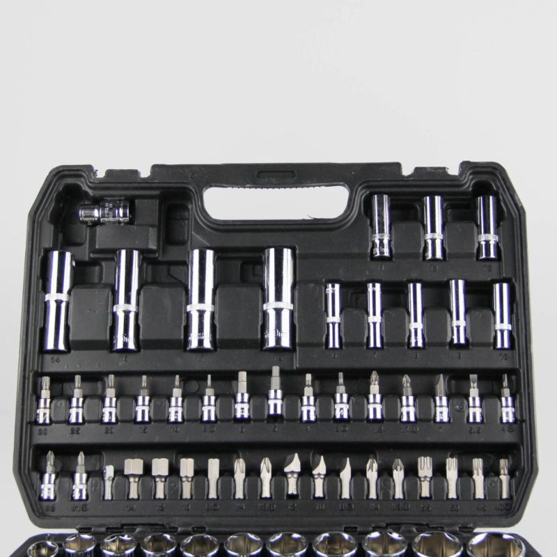 94PCS Cr-V Rubber Material Hand Tool Socket Set Ratchet Wrench