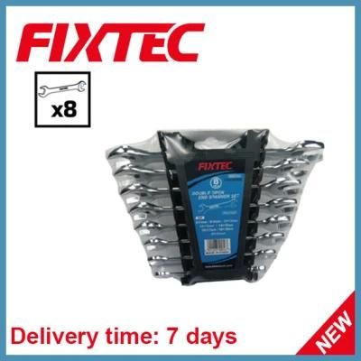 Fixtec Hand Tools Carbon Steel 8PCS Double Open End Spanner Set