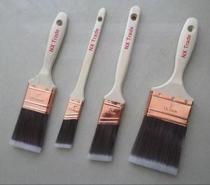 Tapered Solid Filament Paint Brush Set with Wooden Handle