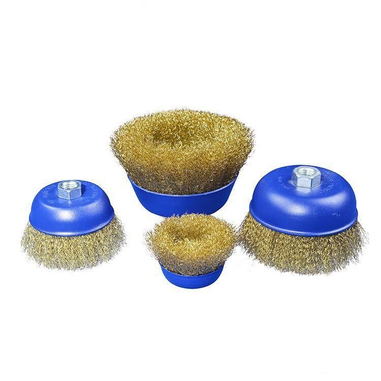 Factory Direct Sale Brass Wire Cup Brush for Rust Cleaning