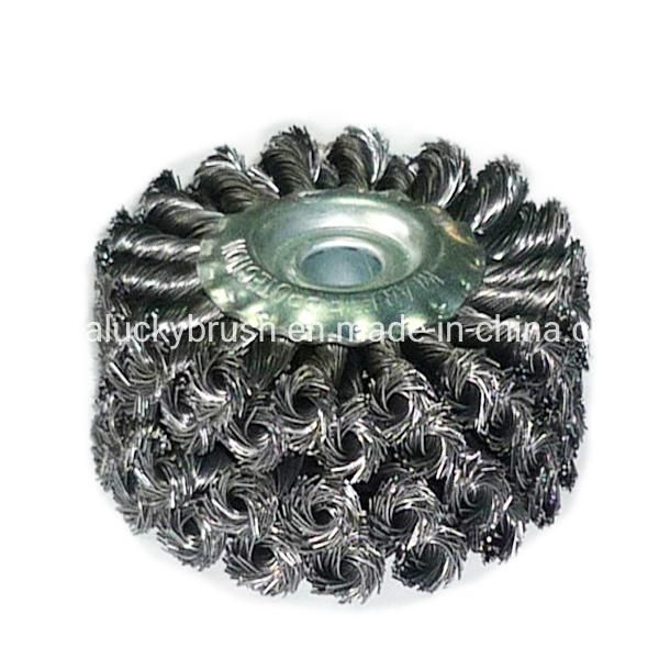 4inch Steel Wire Wheel Brush with Blue Plate (YY-592)