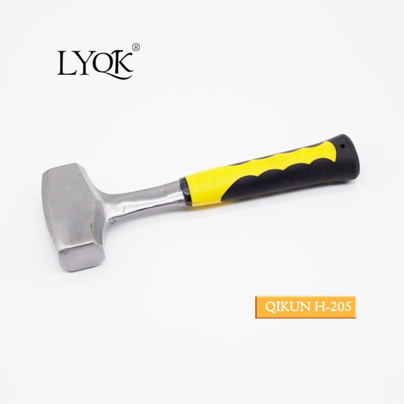 H-205 Construction Hardware Hand Tools Plastic Coated Handle German Type Stoning Stone Hammer