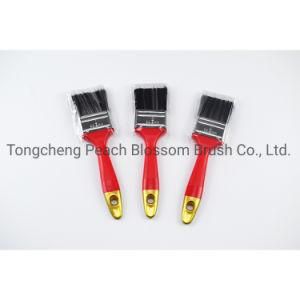 Black Bristle Brush Wire Red Wooden Handle with Goldden Tail Paint Brush Set for Decoration