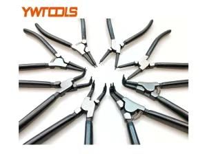 7&quot;Professional Industry Internal Circlip Pliers Bent Tips Polished Finish