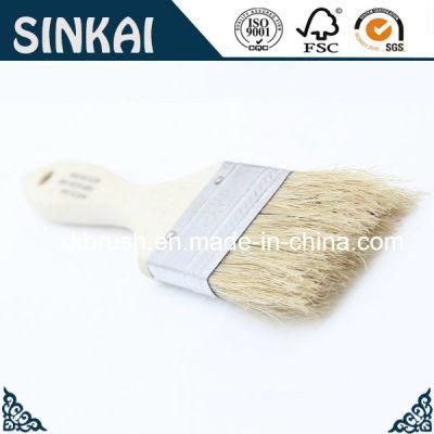 Single Thick Paint and Chip Brush with Wood Handle