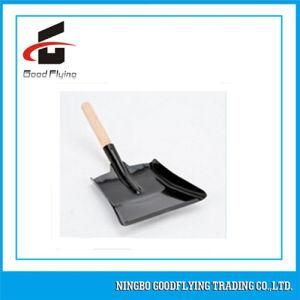 Metal Fire Shovel with Wooden Handle Black Ash Coal Remove Spade Scoop