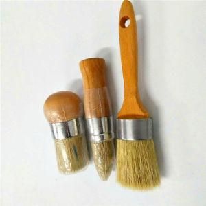 Quality Oval Round Chalk Brush Horse Hair Chalk Paint Wax Brush