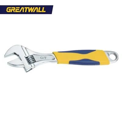 Best Selling Adjustable Spanner with 2-Color Rubber Handle Adjustable Wrench