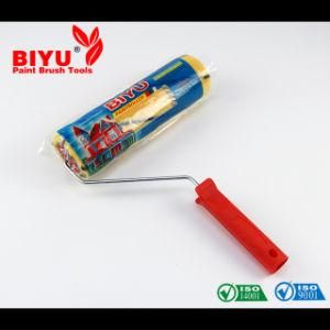 Yellow Roller Red Plastic Handle Paint Roller Brush