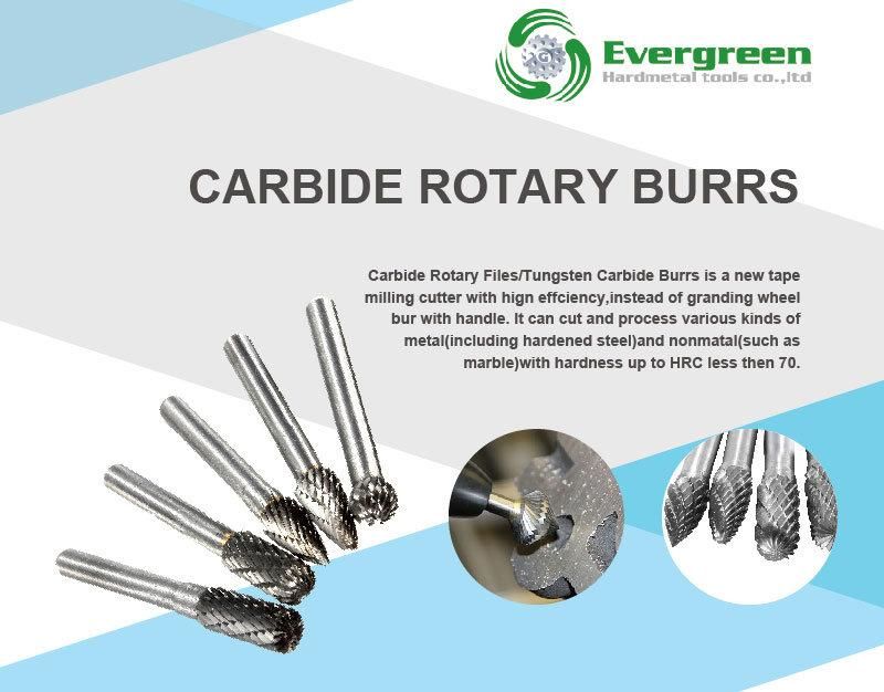 High Quality Carbide Rotary Files Long Shank Carbide Burr 6mm Tungsten Carbide Rotary Bur