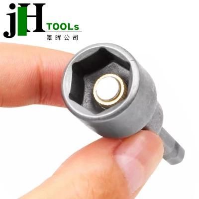 10PCS/Set 6/8/10/12/14mm Magnetic Socket Adapter Nut Setter 1/4 Hex Shank Quick Release Electric Screwdriver Bit