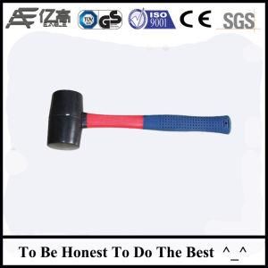 16oz Black Rubber Mallet Hammer with Fiberglass Handle