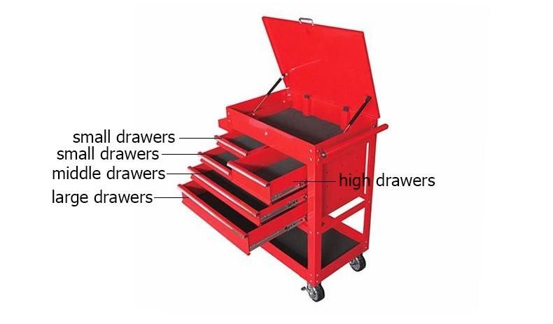 Repair Tool Car Auto Storage Rack Self-Locking Drawer Cabinet Heavy Duty Supply Cart