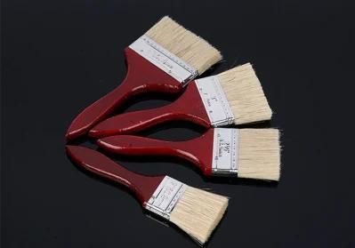 Multi-Size Red Handle Bristle Paint Brush