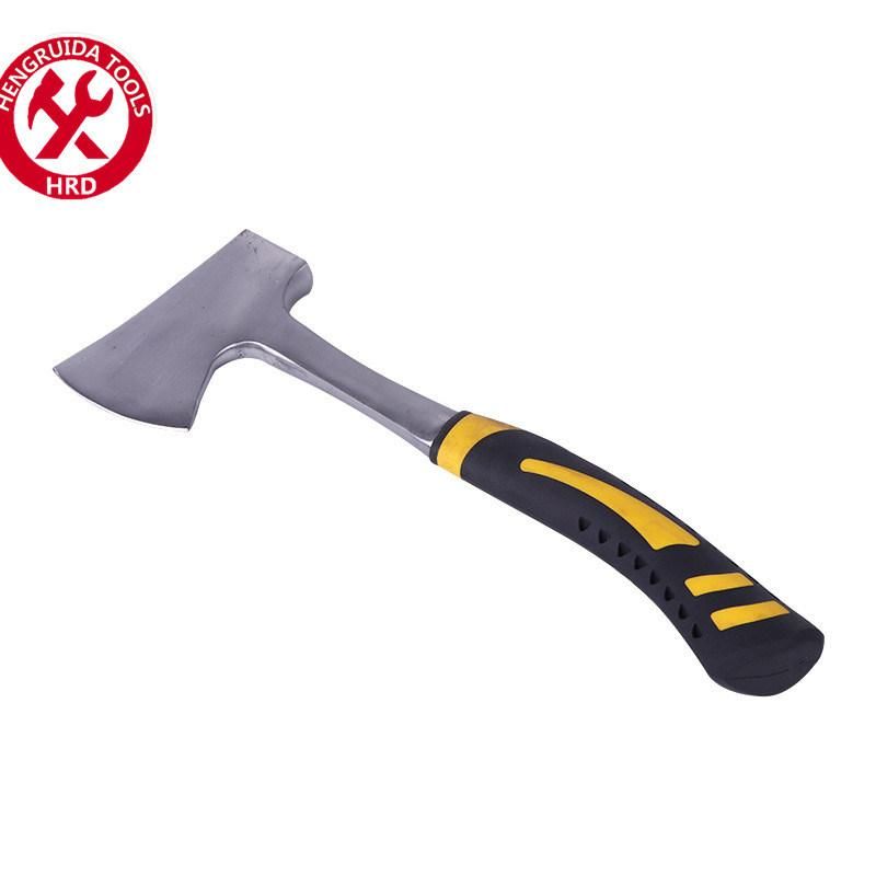 Two-Color Plastic Handle-Handed Axe Woodworking Harvested One-Piece Axe Multi-Purpose Outdoor Camping High Carbon Steel Axe
