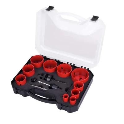 Bi-Metal Hole Saw Kit, 14-Piece General Purpose 3/4&quot; to 2-1/2&quot; Set with Case. Durable High Speed Steel (HSS) . Fast Cut Clean, Smooth and Precise Holes