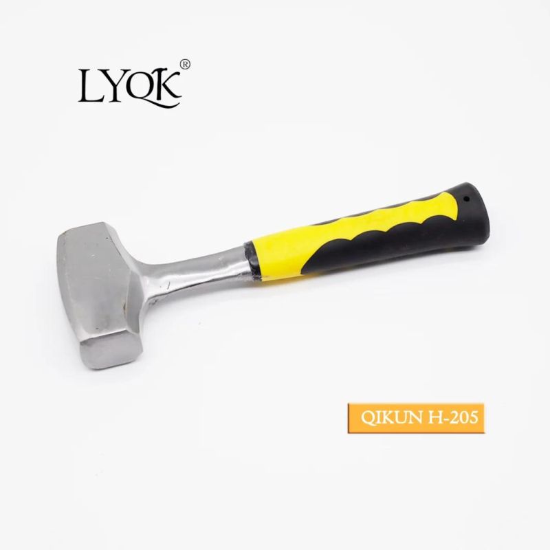 H-204 Construction Hardware Hand Tools Plastic Coated Handle German Type Stoning Stone Hammer