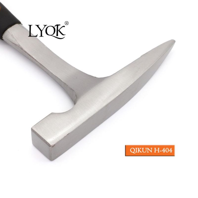 H-404 Construction Hardware Hand Tools Fiberglass Rubber Handle German Type Bricklayer Mason Hammer