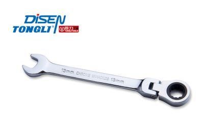 40 CRV Steel Mirror Surface Flexible Ratchet Wrench