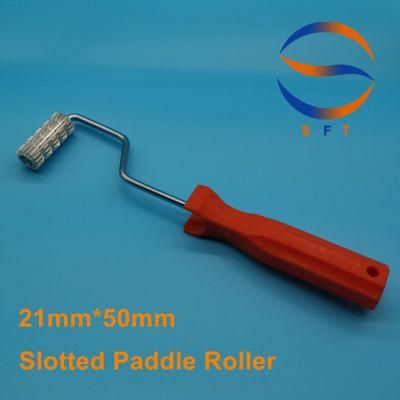 21mm Diameter 50mm Length Aluminium V Slotted Paddle Wheel Roller