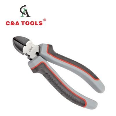 German Type Diagonal Cutting Pliers with Three Color Handle
