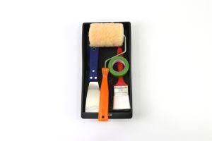 2020 Hot Sale Orange Polyester Fiber Roller Plastic Handle Paint Roller Brush Set