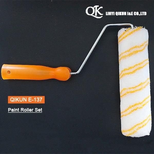 E-136 Hardware Decorate Paint Hardware Hand Tools Acrylic Polyester Mixed Yellow Double Strips Fabric Paint Roller Brush