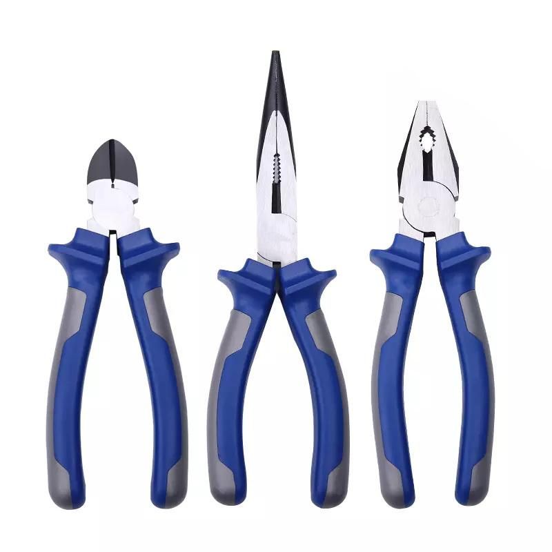 High Quality Rubber Handle Drop Forged Cr-V Pliers