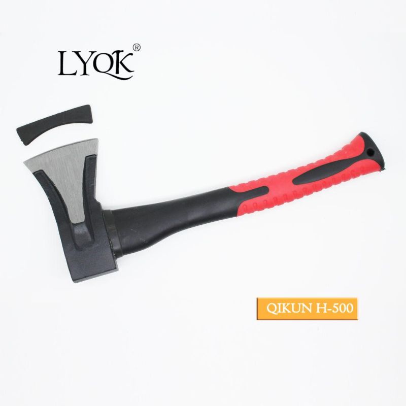 H-405 Construction Hardware Hand Tools Fiberglass Rubber Handle German Type Bricklayer Mason Hammer