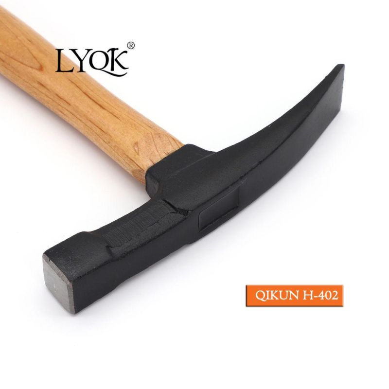 H-401 Construction Hardware Hand Tools Fiberglass Rubber Handle German Type Bricklayer Mason Hammer