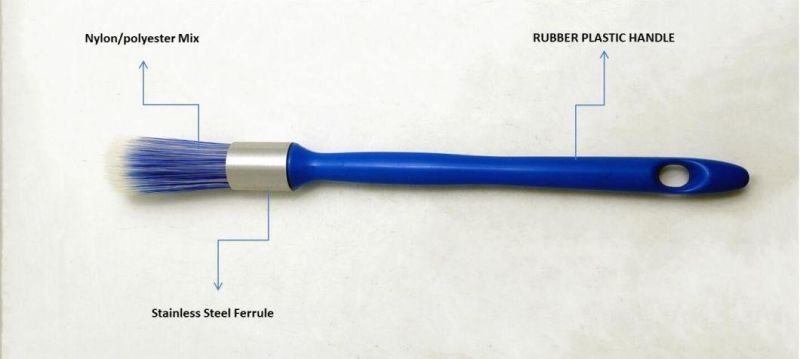 Rubber Handle Round Head Factory Made Paint Brush