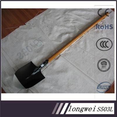 Wooden Handle D Grip Round Shovel S503
