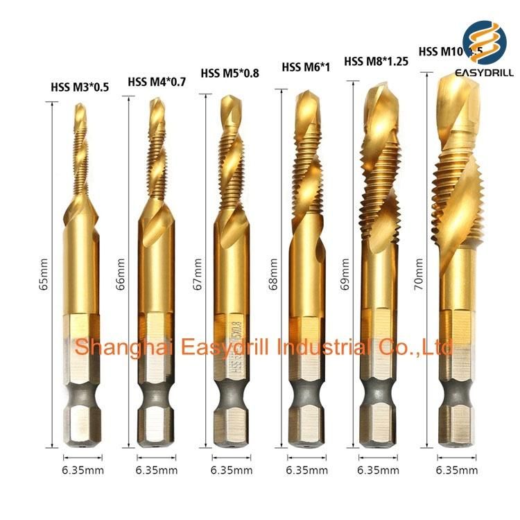 7PCS Combined Drills HSS-G Countersink Drill Bit HSS Multifunction Drill Bits in Metal Box (SED-CDB-S7)