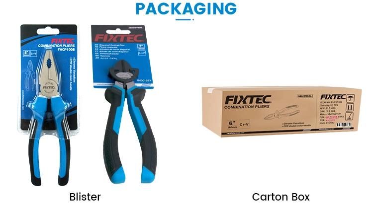 Fixtec Hand Tools 8"CRV Combination Cutting Pliers with TPR Handle