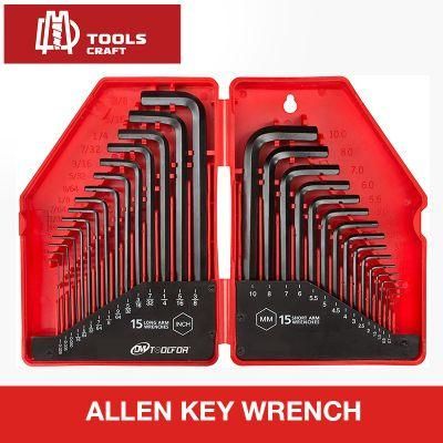 30PCS Long Ball Point Hex Allen Key Wrench Set