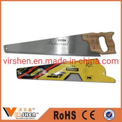 High Quality Cheap Hand Saw with Wooden or Plastic or Fiber Handle (hollywood brand)