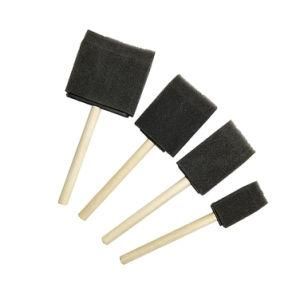 Foam Brush Sponge Wooden Handle Paint Brush