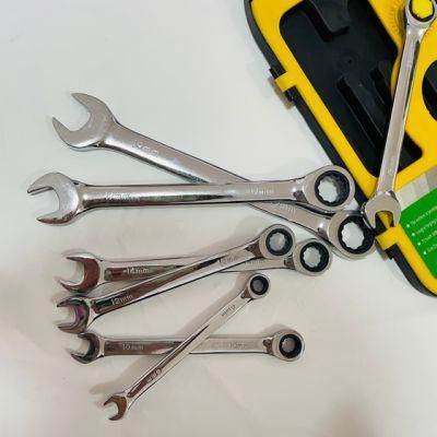 Hardware Combination Stainless Steel Tool 7-Piece Combination Wrench Spanner Set