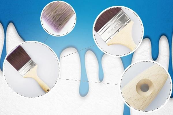 Pure Bristle Mix Paint Brushes with Wooden Handle Hand Tool