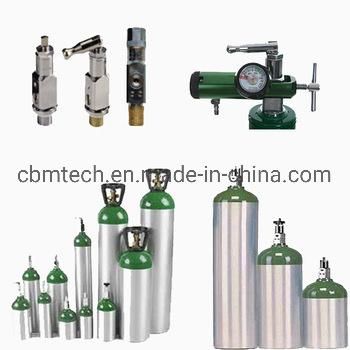 Aluminum Oxygen Cylinder Oxygen Tank, Medical Gas Supplying System Bottle