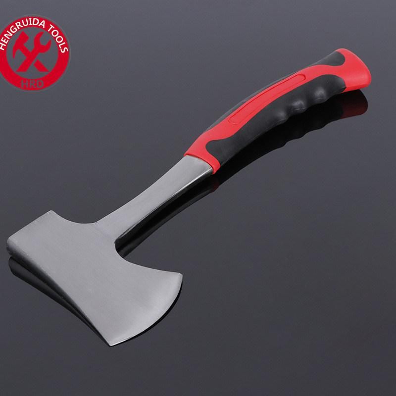 Two-Color Plastic Handle-Handed Axe Woodworking Harvested One-Piece Axe Multi-Purpose Outdoor Camping High Carbon Steel Axe