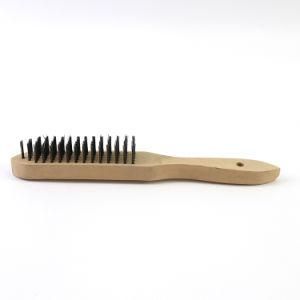 Copper Stainless Steel Wire Brush with Wooden Handle for Cleaning Tool