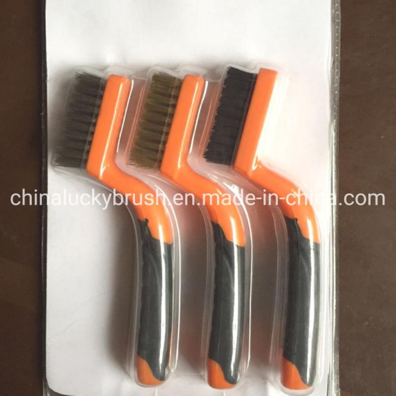 Yellow Colour Handle Steel Wire Brush for Different Shape (YY-537)