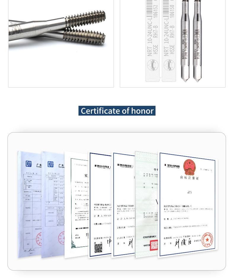 Unc10-24L Hsse-M42 Left Hand Forming Taps Unc Unf 10-24L 10-32L 1/4 5/16 3/8 Machine Screw Thread Tap