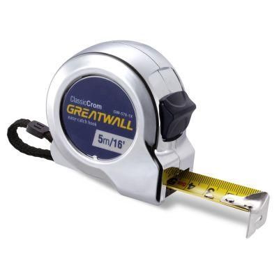 Great Wall Brand Chrome Plated 3m/5m /7.5m 8m Cheap Tape Measure Mater Measuring Tape