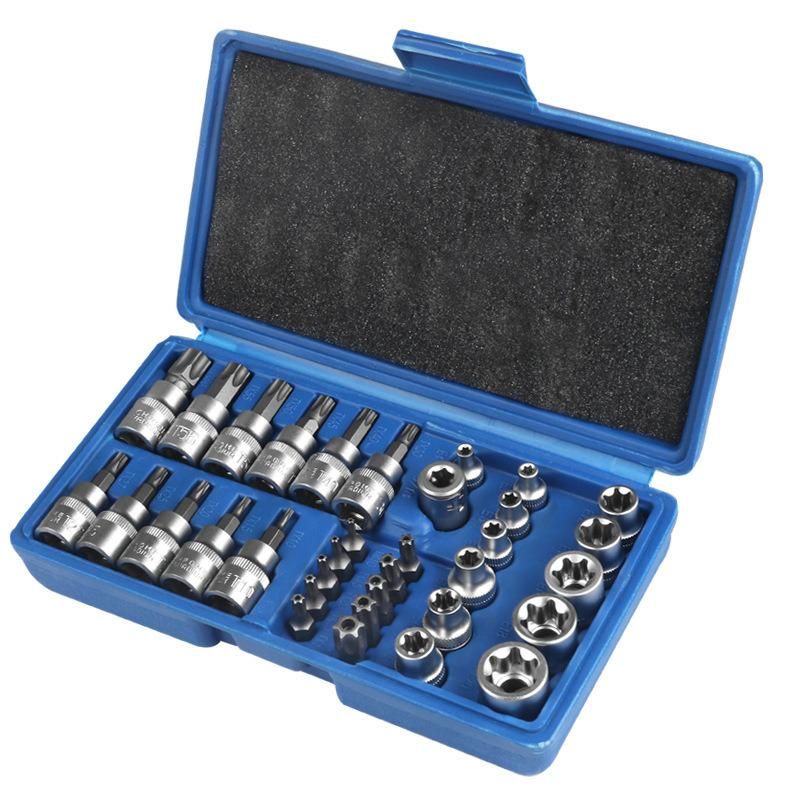 34PCS Professional E Socket Bits Tool Set Tool Kit (FY1034A)