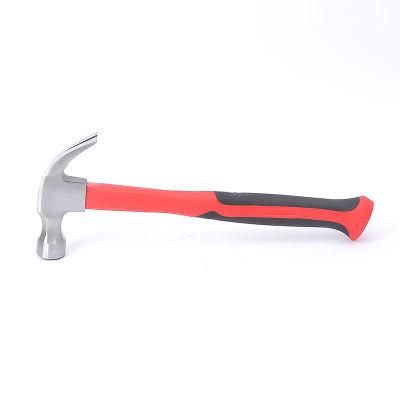 45# Forged Steel Woodworking Decoration Tool Siamese Claw Hammer with Plastic Handle
