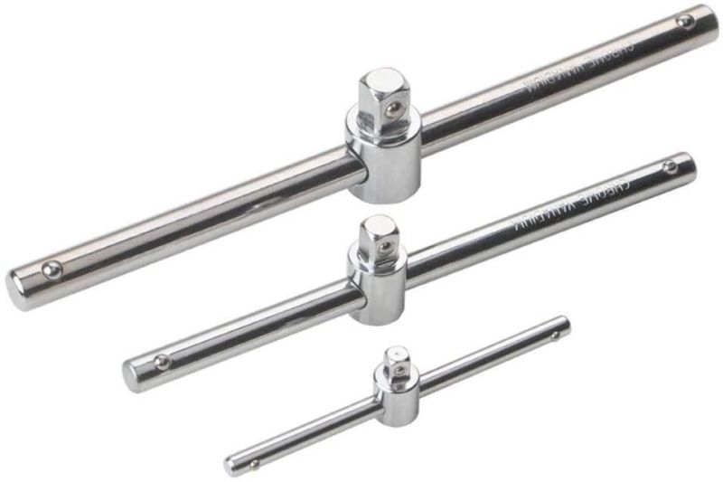 Sliding bar for car repair,1/2" T-Handle Socket Breaker Bar Wrench Extension Sliding Bar T-Handle Nut Driver Socket Adapter For Car Repair Hand Tool (1/2)(4816)